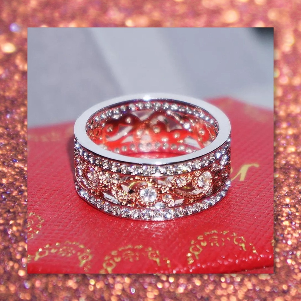 5⭐️RATED🆕18k Rose Gold & Silver Filled Zircon - Picture 5 of 5